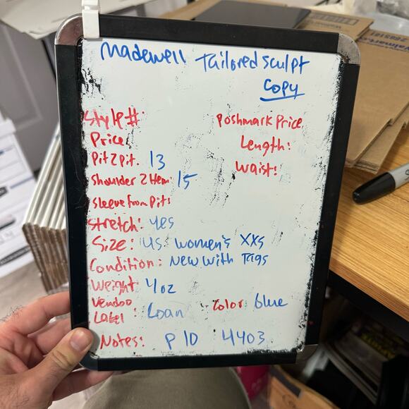 Madewell The Tailored Cool Sculpt Luma Crop Summer Tank Top US Women's XXS New - Picture 6 of 6